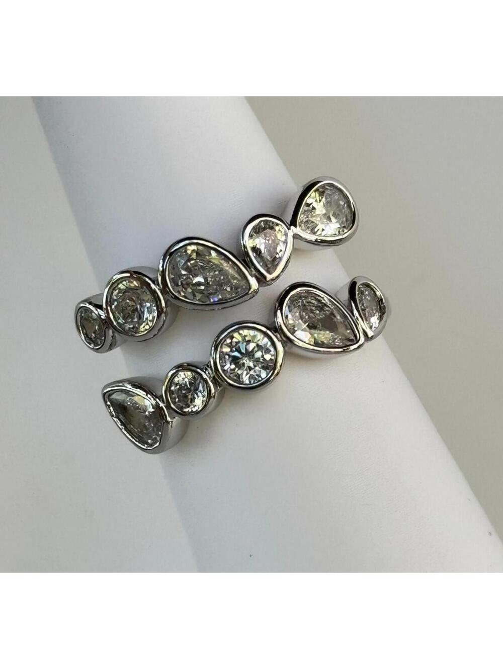 Bomb Party Ring Sz 8 "A Most Clever Path" Clear CZ on Rhodium RG68740